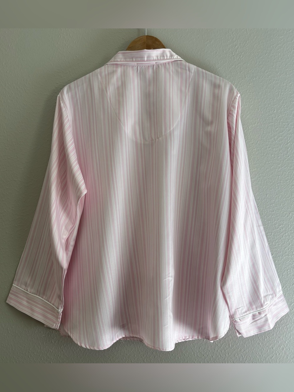 New Miss Elaine Pink and White Striped Pajama Set - Picture 4 of 10